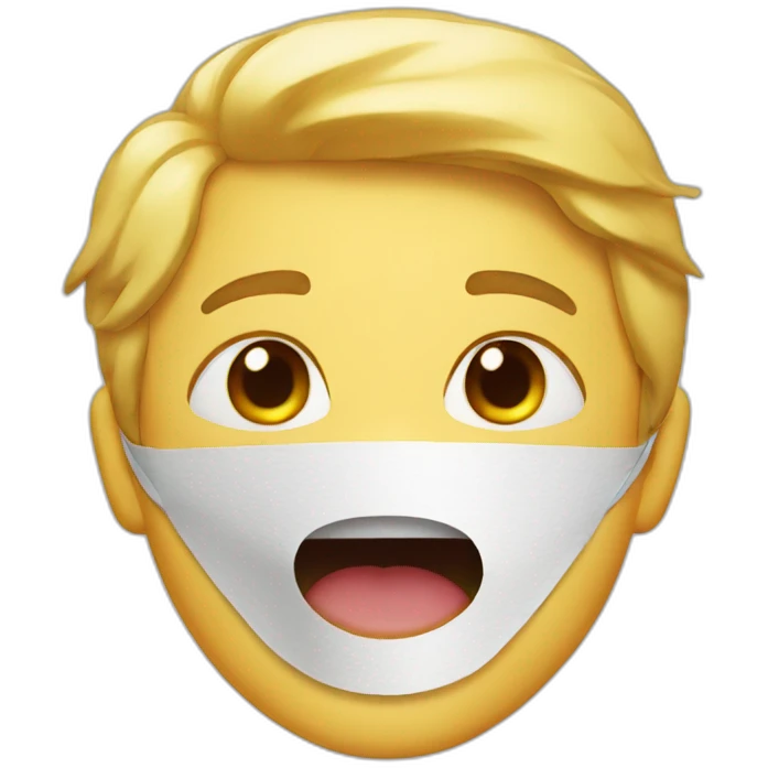 mouth taped shut emoji
