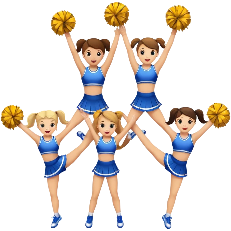 All star cheer stunt group doing a stunt emoji