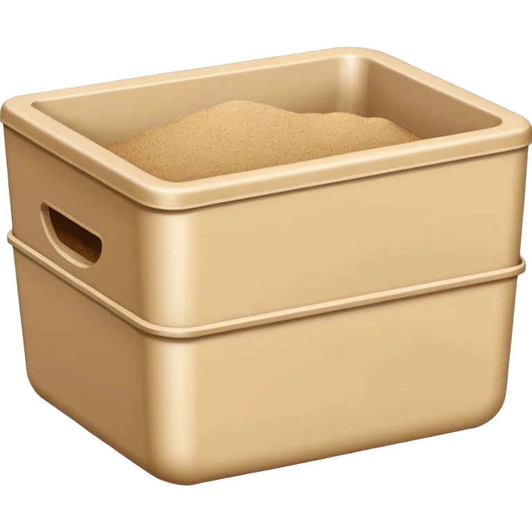 cat litter box with sand emoji