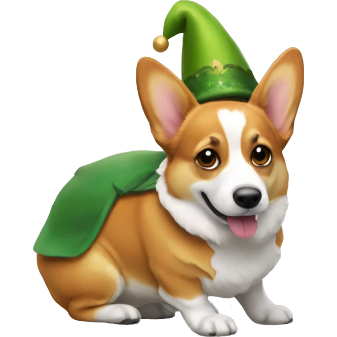 Corgi and elf emoji