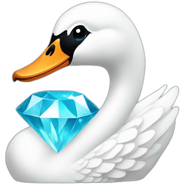 Swan with a Diamond  emoji