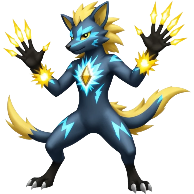 Luxray-Zeraora-Manectric-fusion (full body) emoji