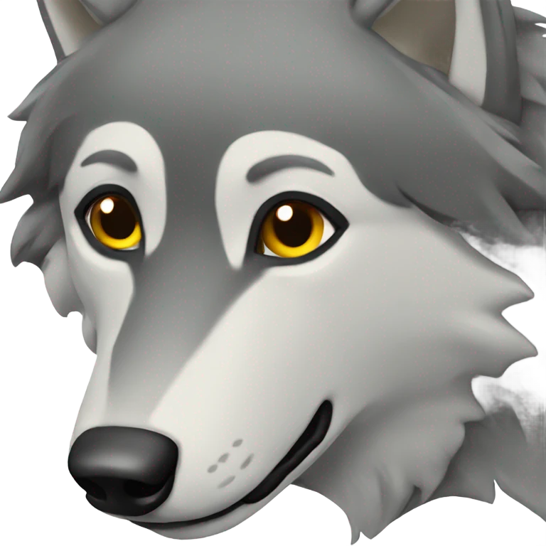 Lone wolf emoji