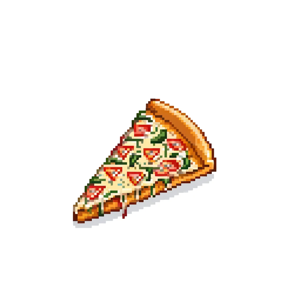 classic triangular pizza slice with pointed tip and thick crust emoji