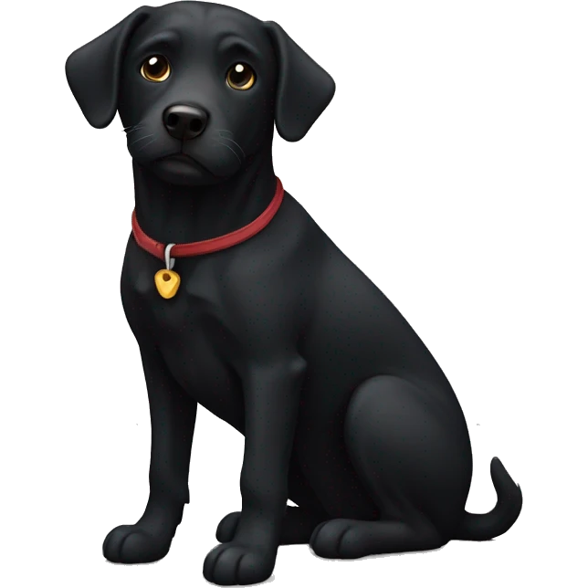 Black dog emoji