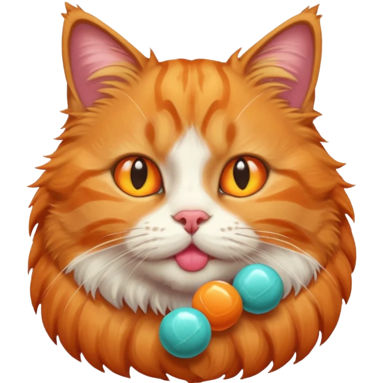 A cat with chicles est big emoji