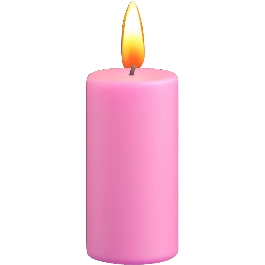 Light pink candle emoji