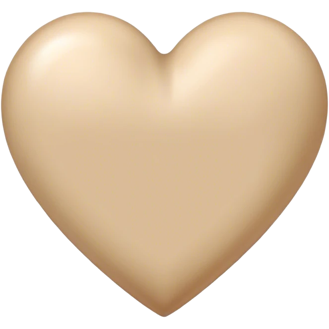 Beige heart emoji