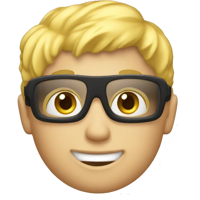 garçon blond dans une voiture emoji
