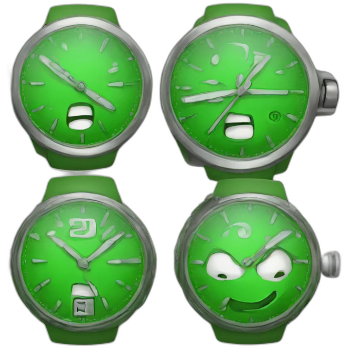 green 'watch emoji