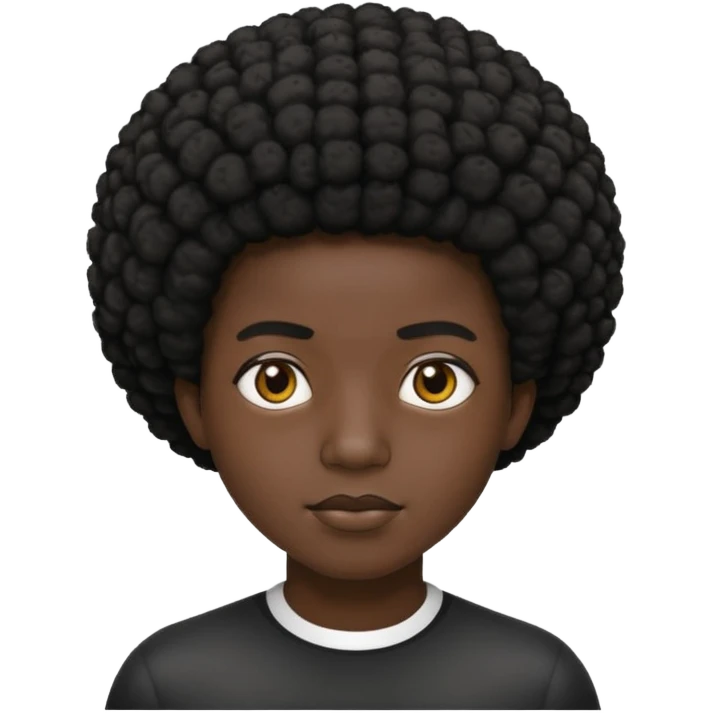 short afro emoji