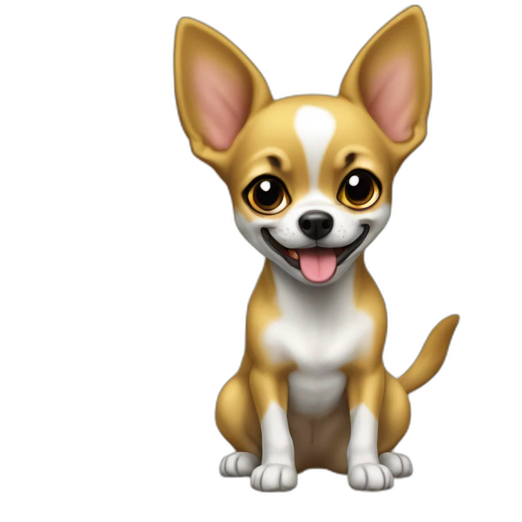 chihuahu perro amarillo jugando emoji