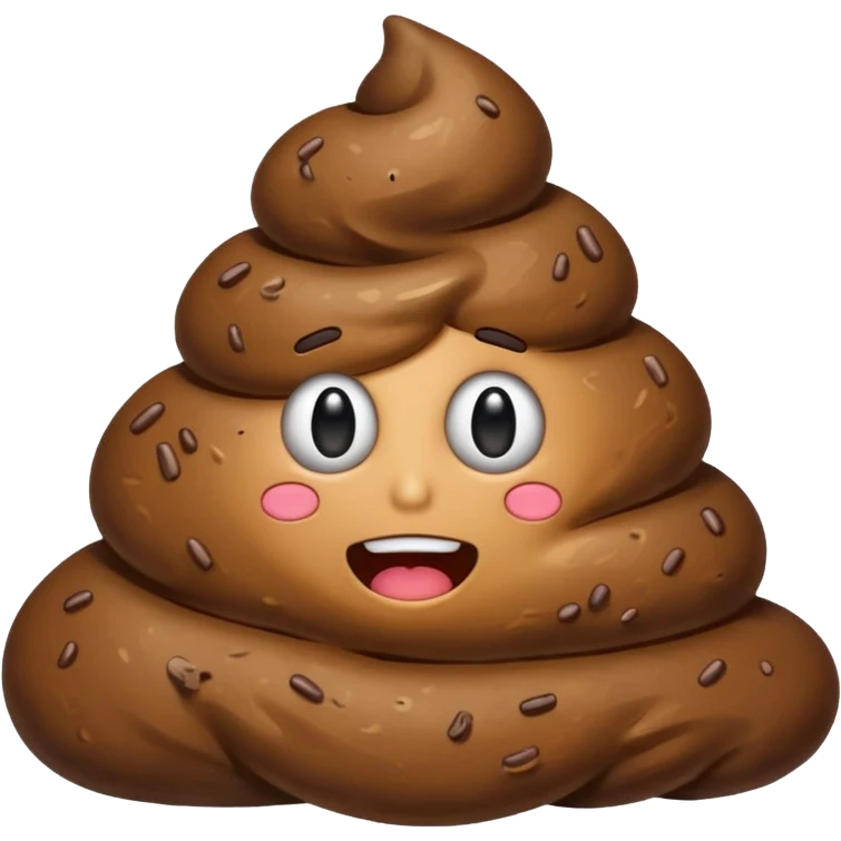 pile of poop with stink lines, emoji style emoji