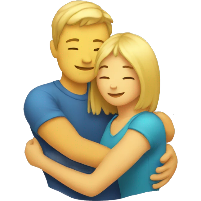 two people hug emoji