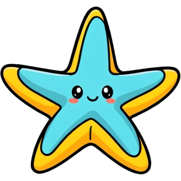 starfish cartoon sticker emoji