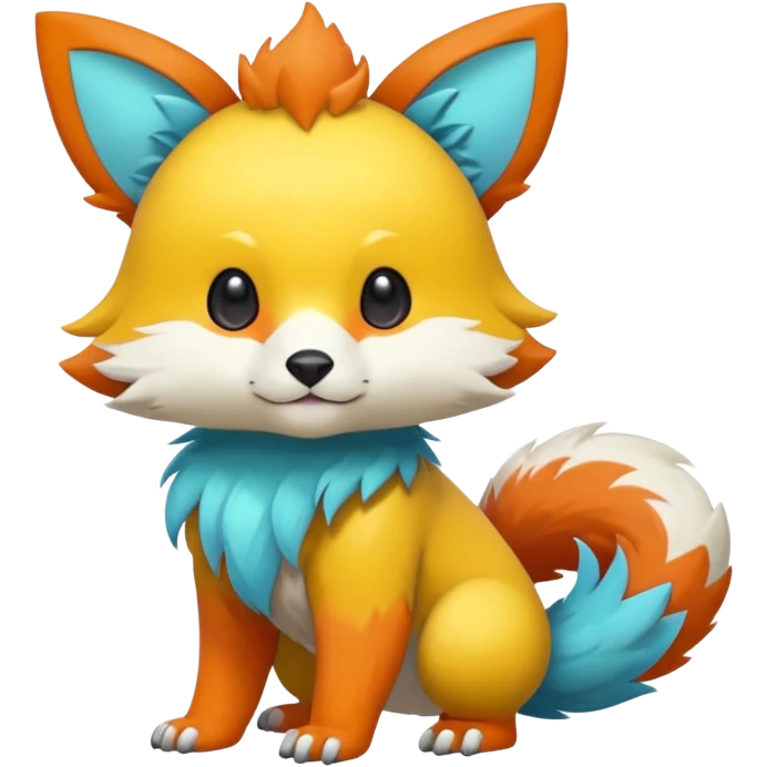 Cute cool animal hybrid Fakemon full body emoji