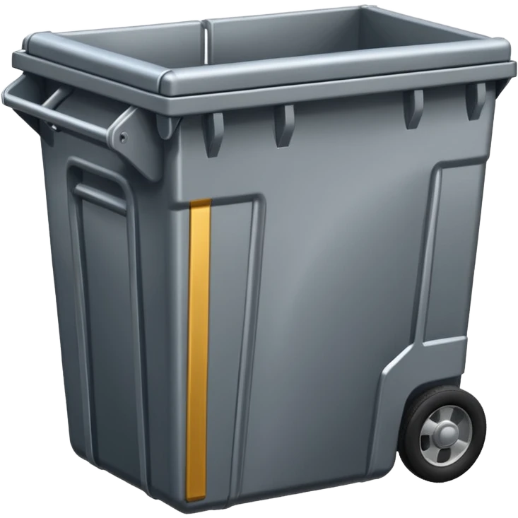 a closed dumpster with NO TRASH emoji