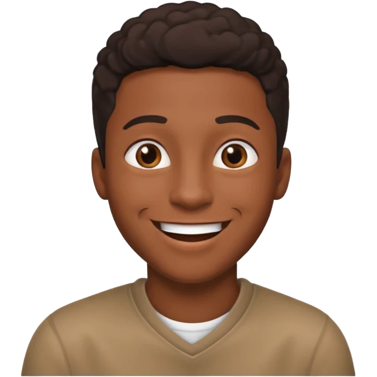 young black man in love emoji