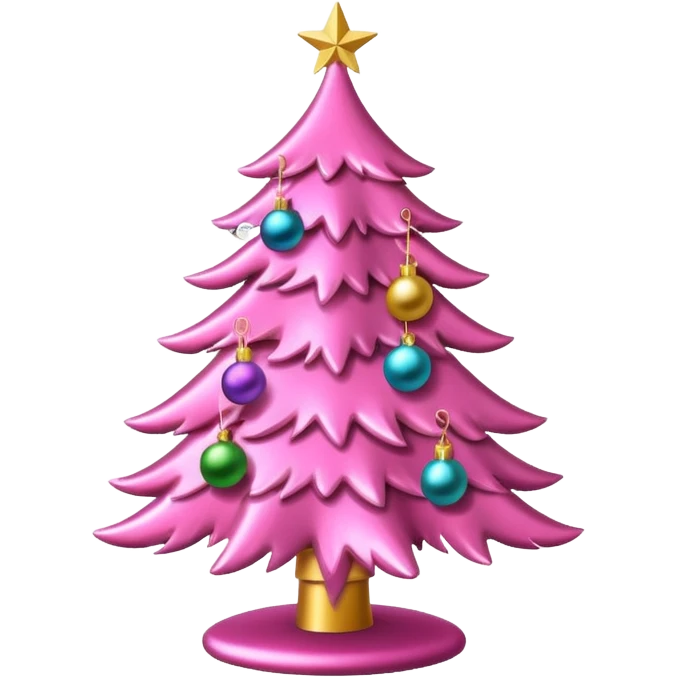 pink christmas tree emoji
