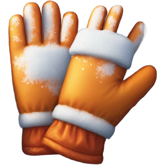 gloves and snow emoji