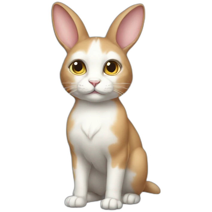 rabbit-cat hybrid fullbody emoji