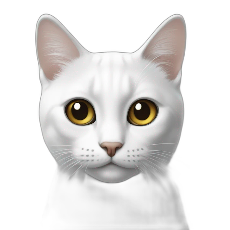 Chat blanc et noir emoji