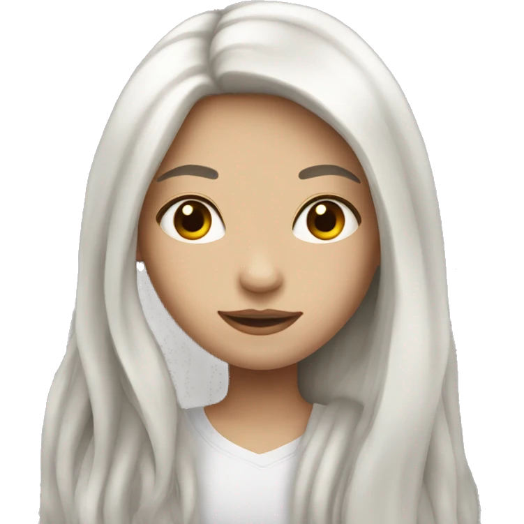 girl with long hair and white skin emoji