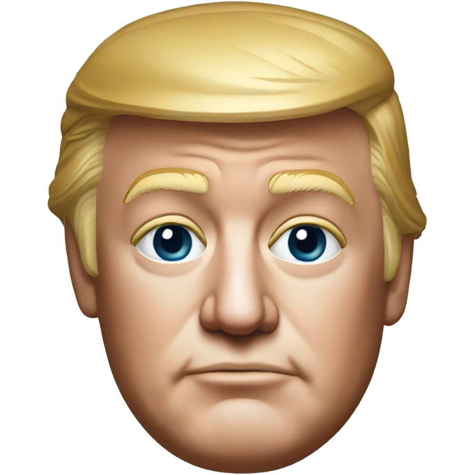 realistic face donald trump highly detailed emoji