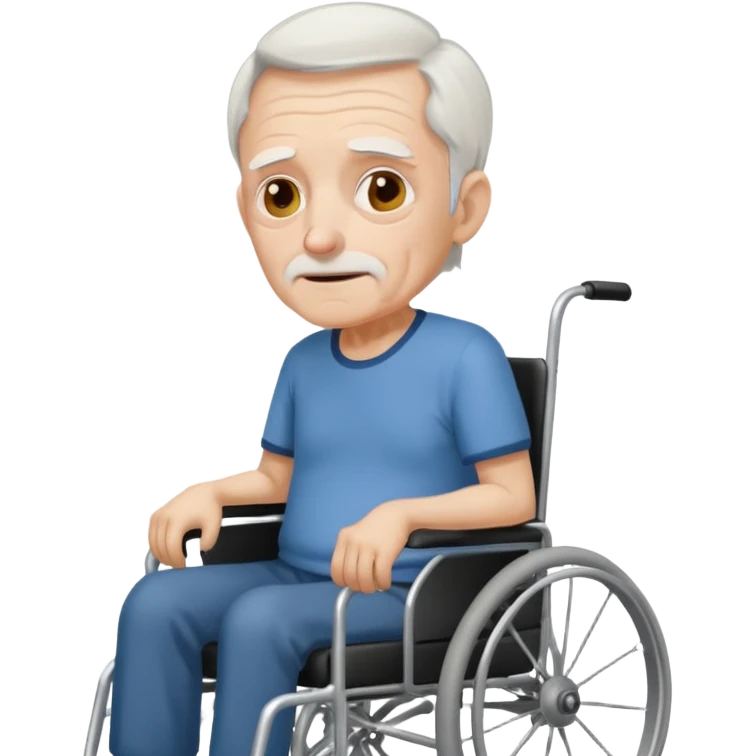 an old man in a wheelchair emoji