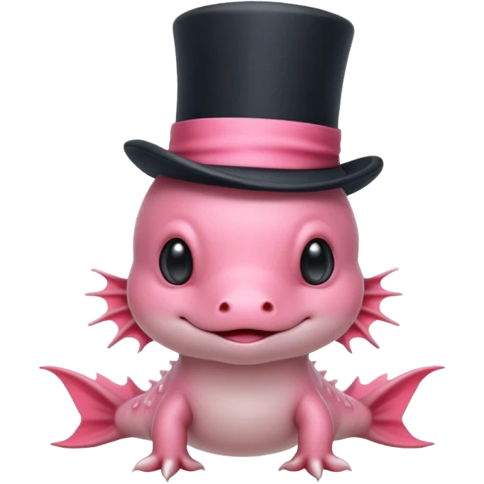 Axolotl in hat emoji