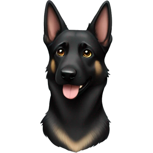 Black German shepherd  emoji