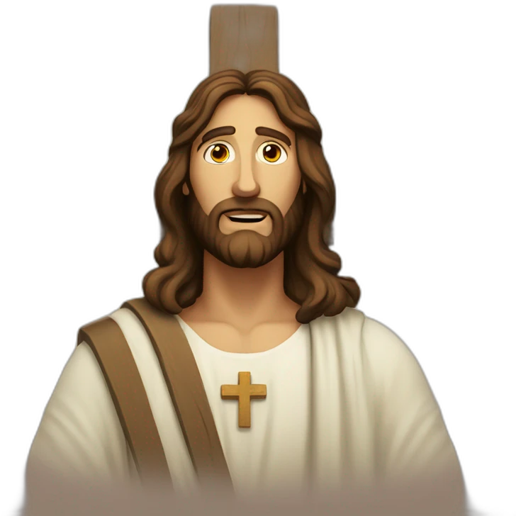 jesus holding cross emoji