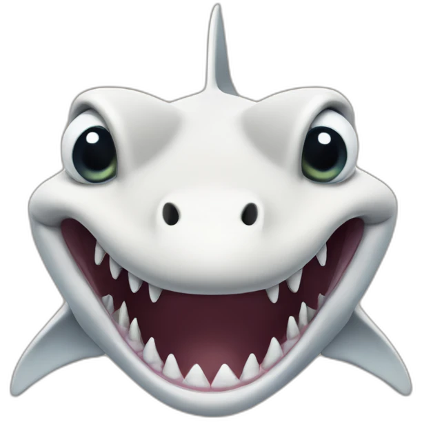 hammerhead shark with eyes really far apart emoji