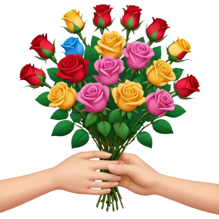 hand giving flowers emoji
