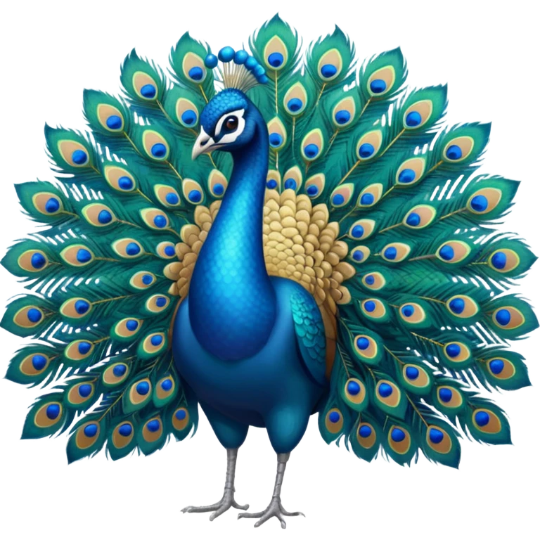 Light blue peacock emoji