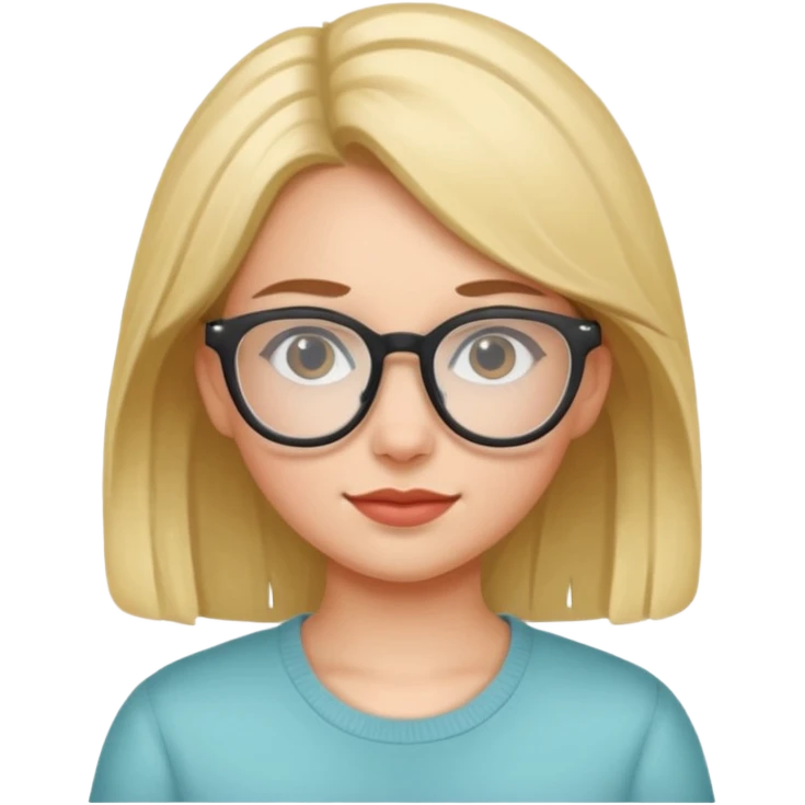 Chica con gafas cayetana emoji
