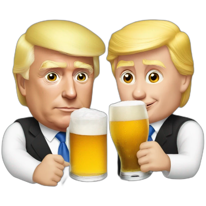 putin drink beer with trump emoji