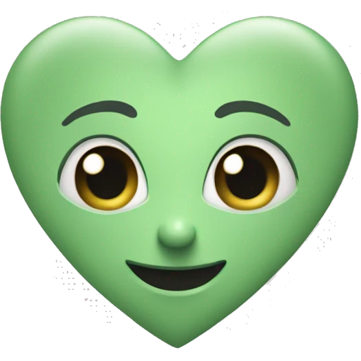 Sage green heart emoji