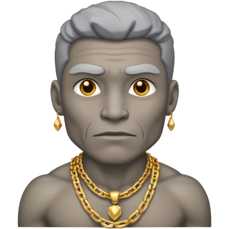 a rock man wearing necklace emoji