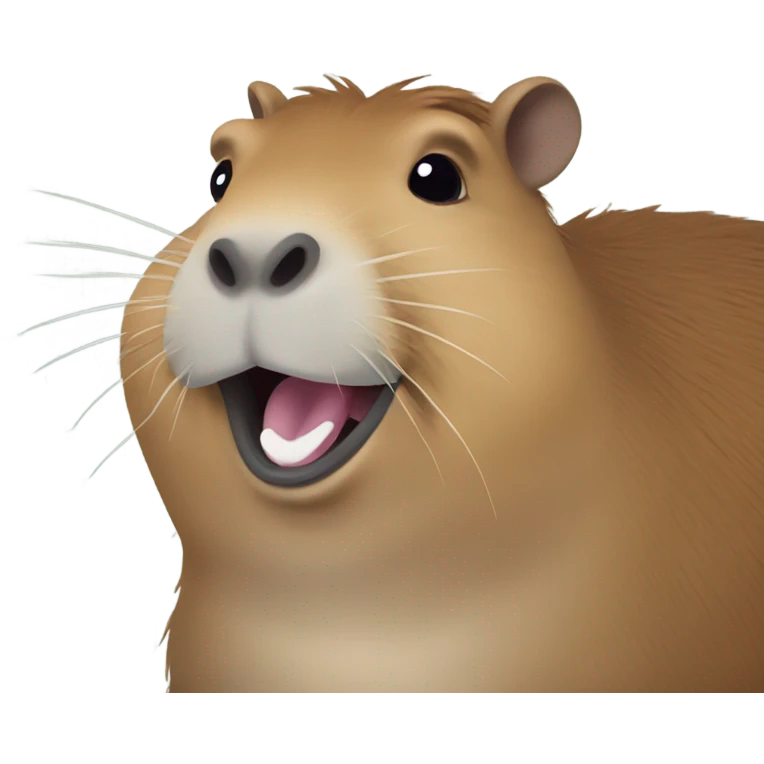 Capybara singing a song emoji