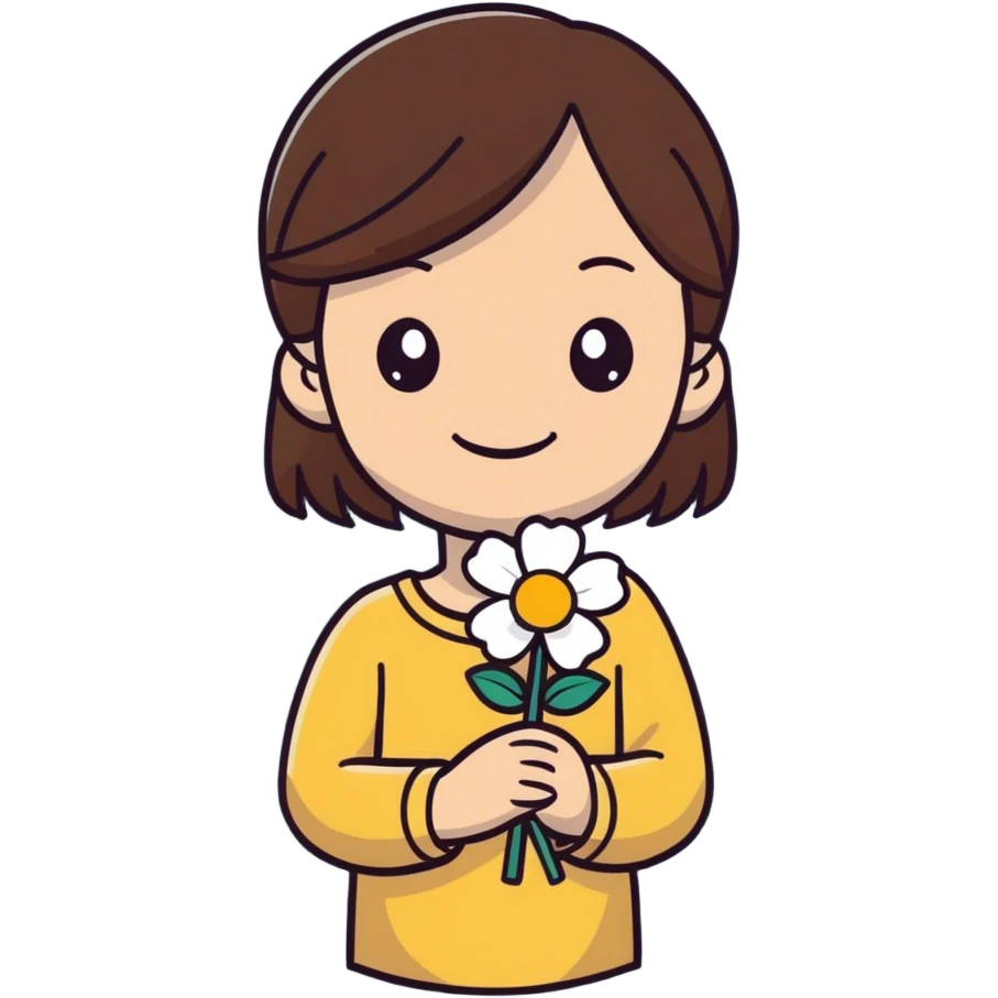 girl with brown eyes and straight brown hair emoji