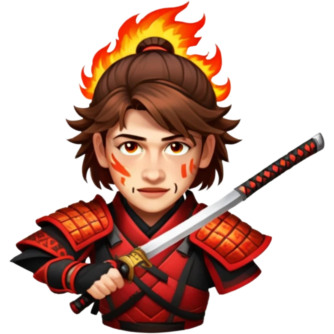 Fire-Wielding Samurai emoji