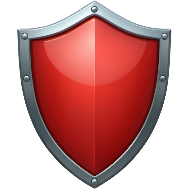 glitter red shield emoji