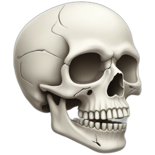Skull drawing something emoji