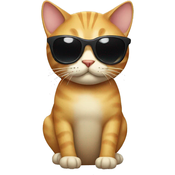Cat with sunglasses emoji