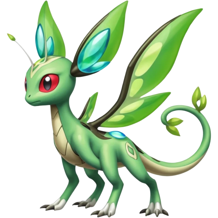 Meloetta-Flygon-Celebi-Zygarde-Electrike-Fakémon-fusion, full body emoji