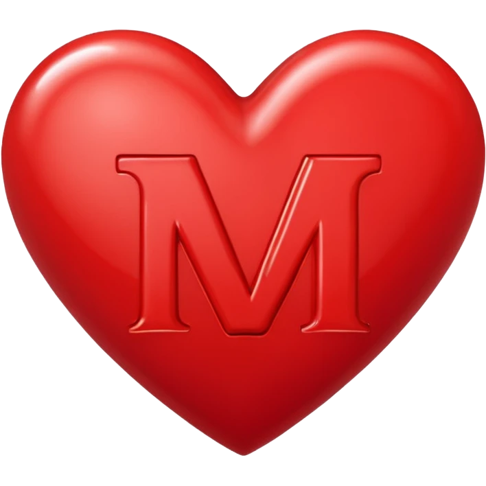 the letters M + V, in a heart  emoji