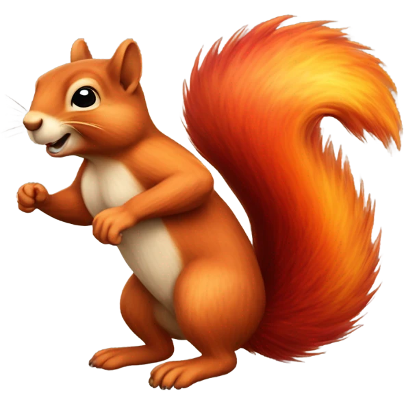 flaming squirrel emoji