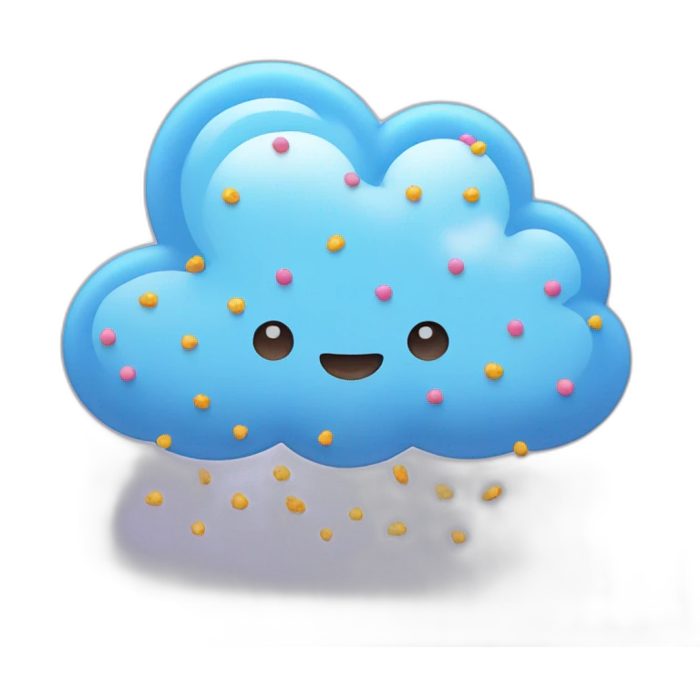 Cloud with sprinkles  emoji