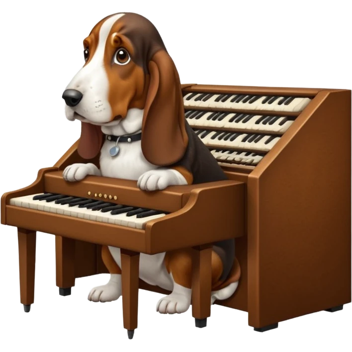 bassethound playing hammond emoji